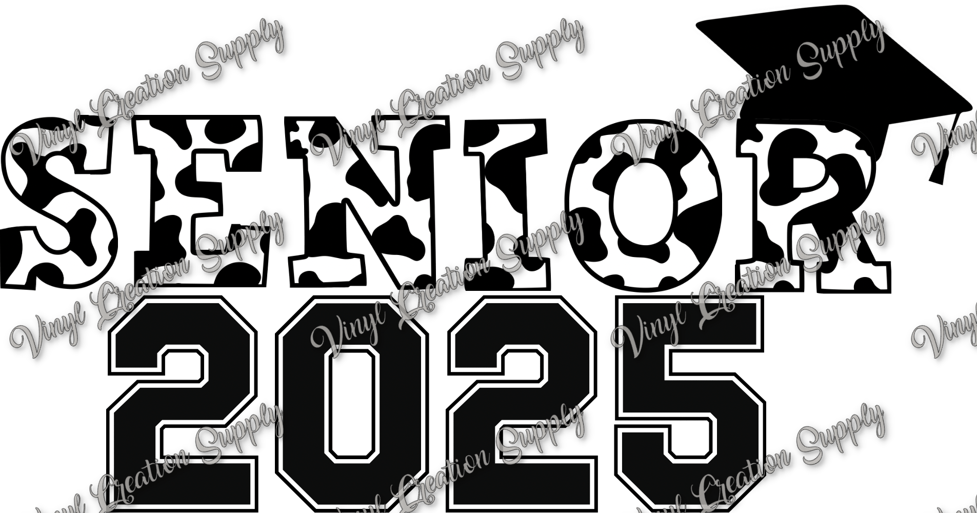 Cow Senior 2025 Vinyl Creation Supply