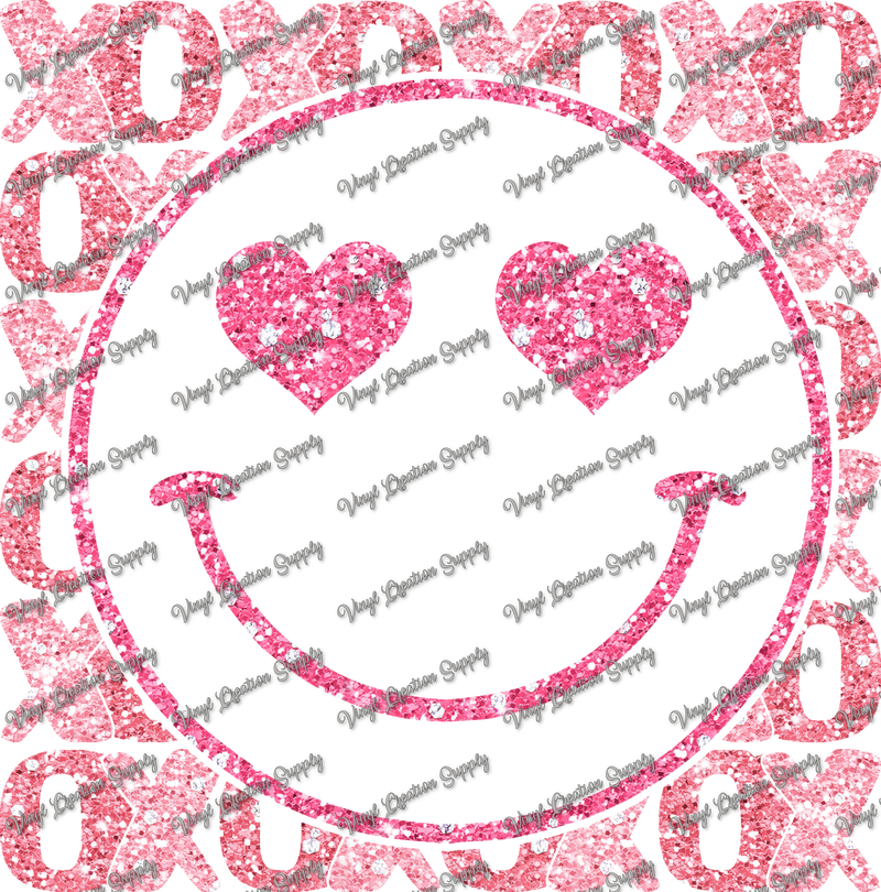 Glitter Smiley XOXO
