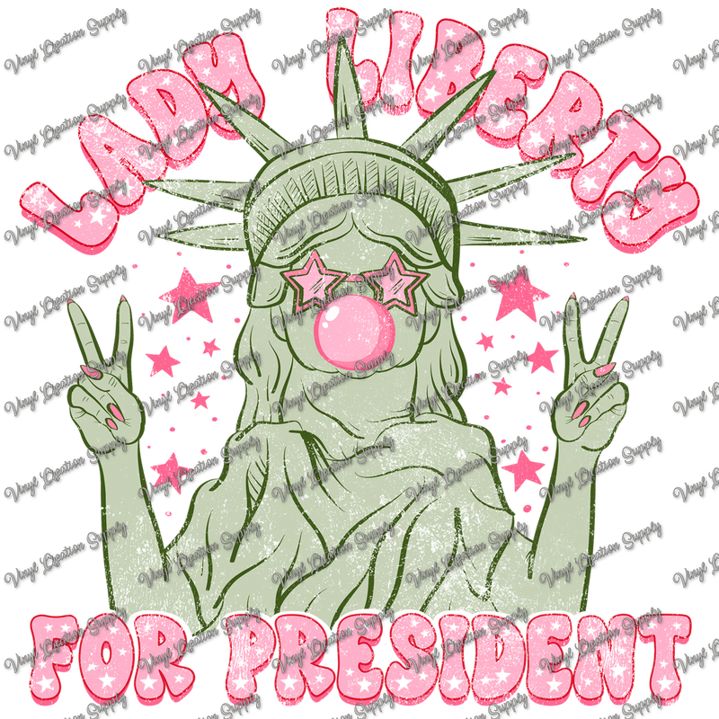 Lady Liberty for President Grunge