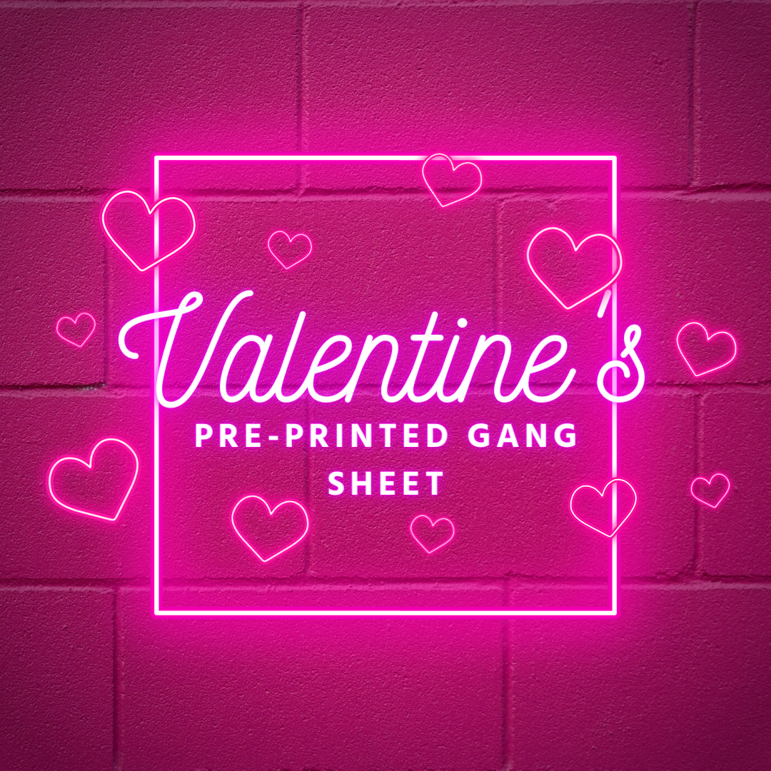 22x48 Valentines Day & St Patrick's Day Pre-Built Gang Sheet - So