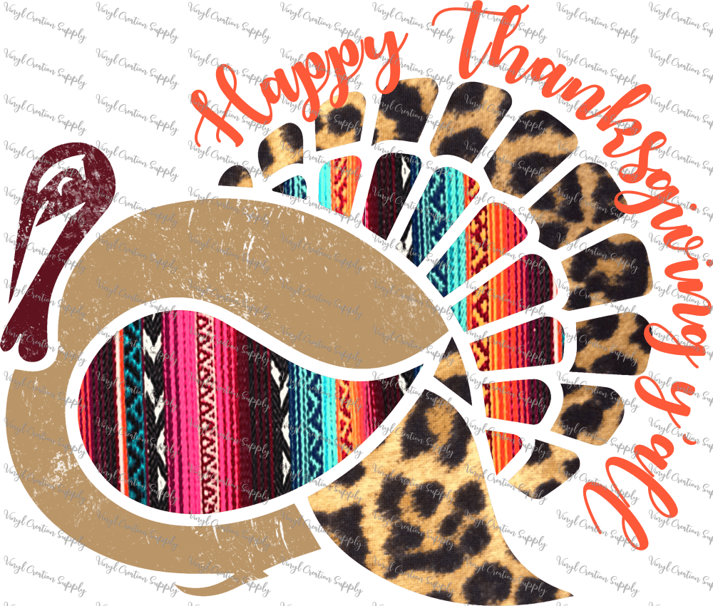 Happy Thanksgiving Turkey – Vinyl Creation Supply, image size:1000x850