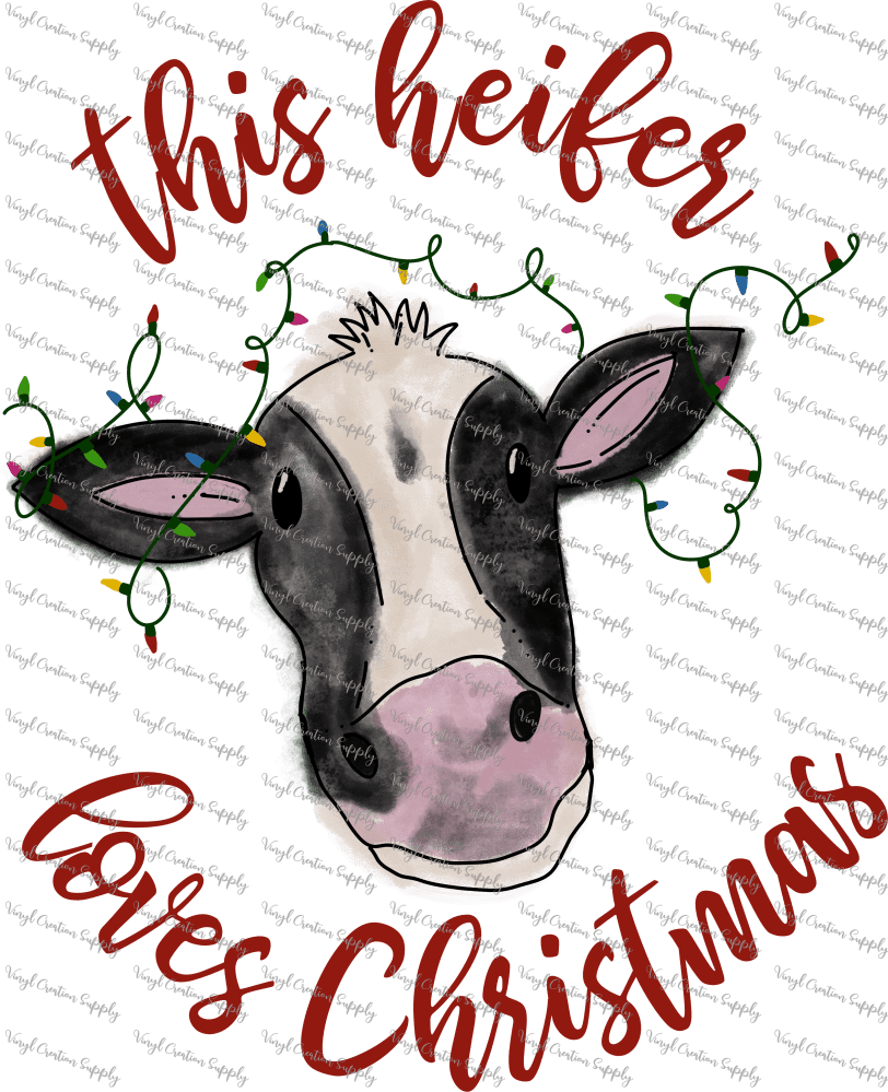Heifer Christmas Vinyl Creation Supply