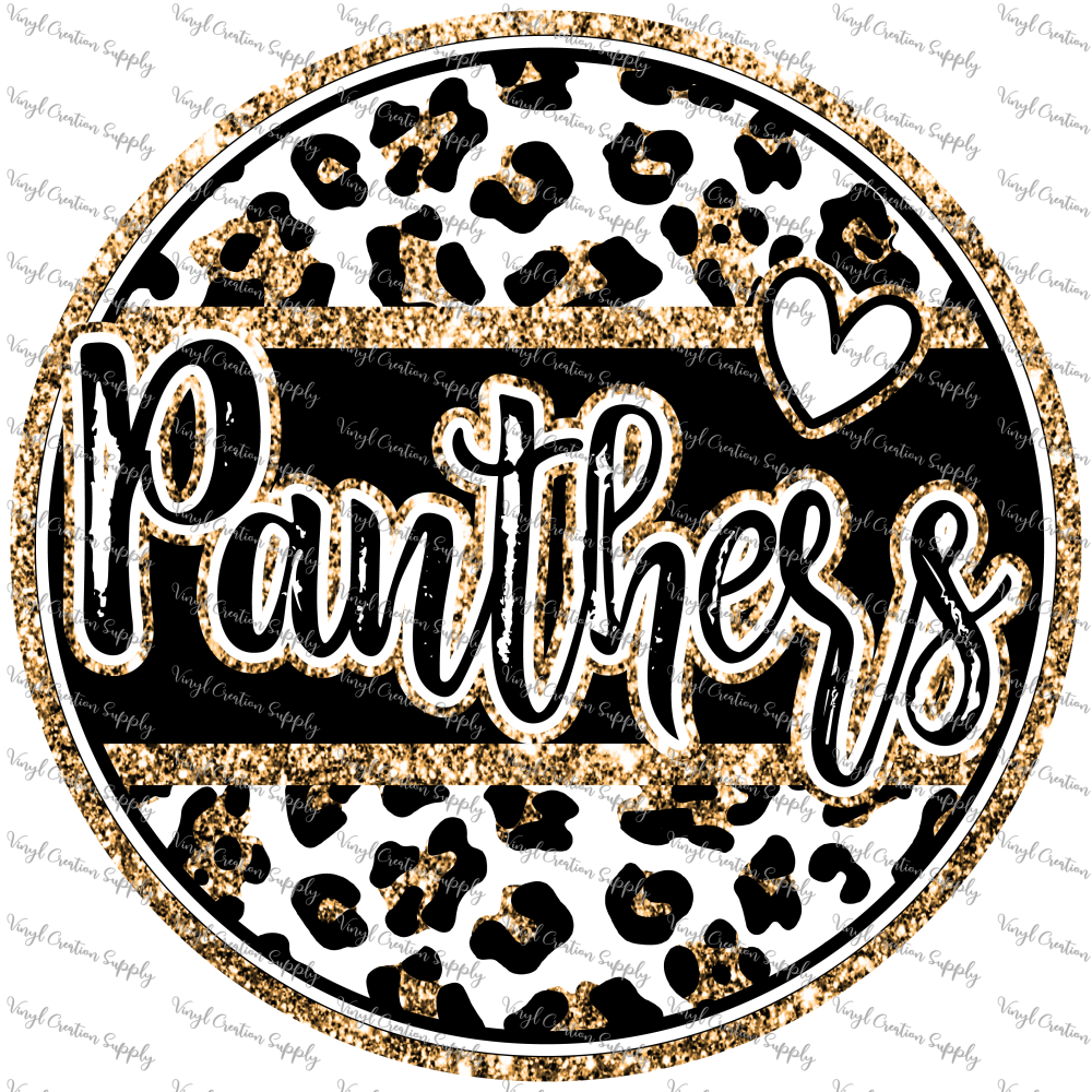 Black & Gold Panthers Shirt Leopard Panthers Shirt Panthers 