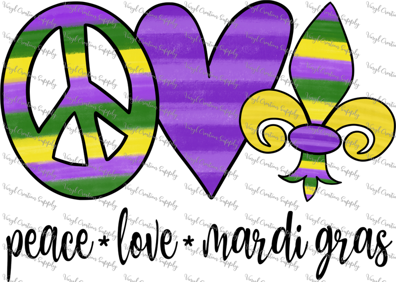 Peace Love Mardi Gras