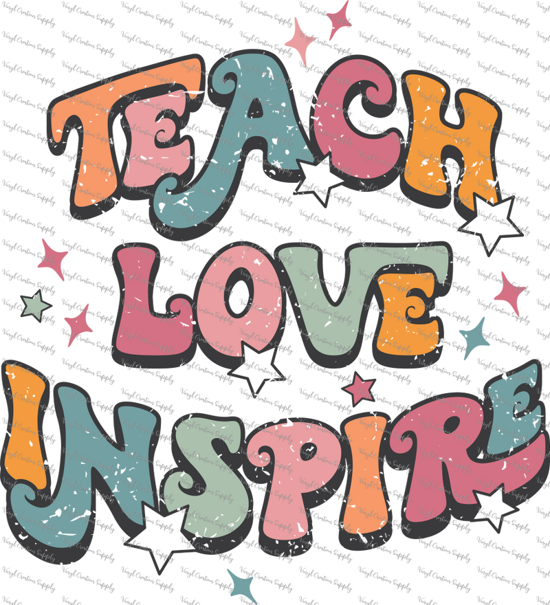 Retro Teach Love Inspire