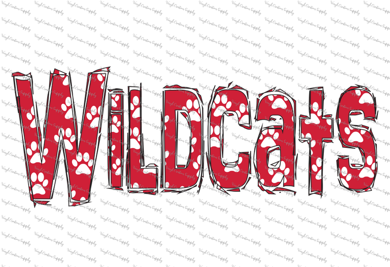 Wildcats with Paw Prints