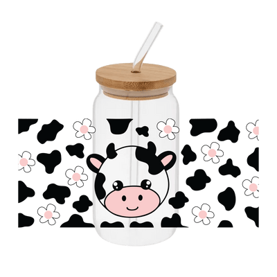 Cow Face No Bow– Printed Libby Wrap (9.5" x 4.3" UV DTF) - Vinyl Creation Supply