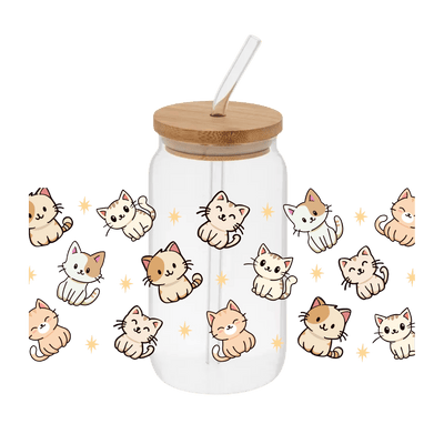Cats 1 – Printed Libby Wrap (9.5" x 4.3" UV DTF) - Vinyl Creation Supply