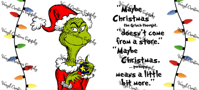 Grinchy 12– Printed Libby Wrap (9.5" x 4.3" UV DTF) - Vinyl Creation Supply