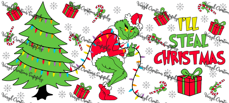 Grinchy 14– Printed Libby Wrap (9.5" x 4.3" UV DTF) - Vinyl Creation Supply