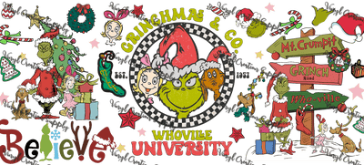 Grinchy 15– Printed Libby Wrap (9.5" x 4.3" UV DTF) - Vinyl Creation Supply