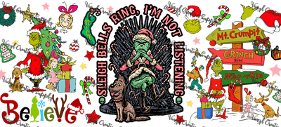 Grinch - 20 – Printed Libby Wrap (9.5" x 4.3" UV DTF) - Vinyl Creation Supply