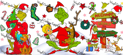 Grinch - 4 – Printed Libby Wrap (9.5" x 4.3" UV DTF) - Vinyl Creation Supply