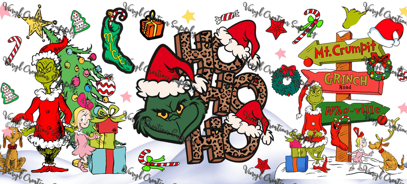 Grinch - 6 – Printed Libby Wrap (9.5" x 4.3" UV DTF) - Vinyl Creation Supply