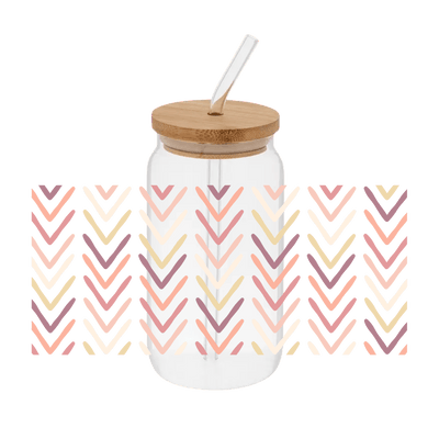 Boho Chevron– Printed Libby Wrap (9.5" x 4.3" UV DTF) - Vinyl Creation Supply