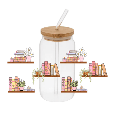 Bookshelf – Printed Libby Wrap (9.5" x 4.3" UV DTF) - Vinyl Creation Supply