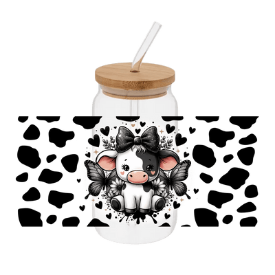Libby Cow Butterfly– Printed Libby Wrap (9.5" x 4.3" UV DTF) - Vinyl Creation Supply