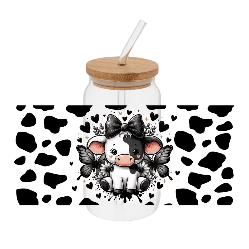Libby Cow Butterfly– Printed Libby Wrap (9.5" x 4.3" UV DTF) - Vinyl Creation Supply