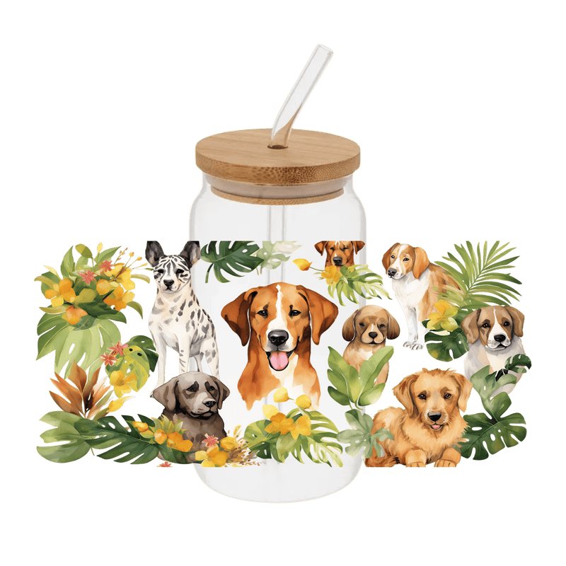 Dogs 1– Printed Libby Wrap (9.5" x 4.3" UV DTF) - Vinyl Creation Supply