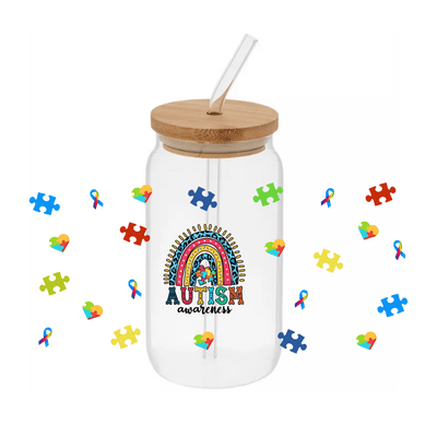 Autism Puzzle– Printed Libby Wrap (9.5" x 4.3" UV DTF) - Vinyl Creation Supply