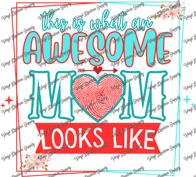 Awesome Mom Fingerprint - Vinyl Creation Supply