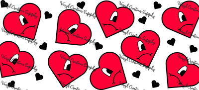 Bad Bunny Hearts – Printed Libby Wrap (9.5" x 4.3" UV DTF) - Vinyl Creation Supply