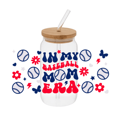 Baseball Mom Era – Printed Libby Wrap (9.5" x 4.3" UV DTF) - Vinyl Creation Supply