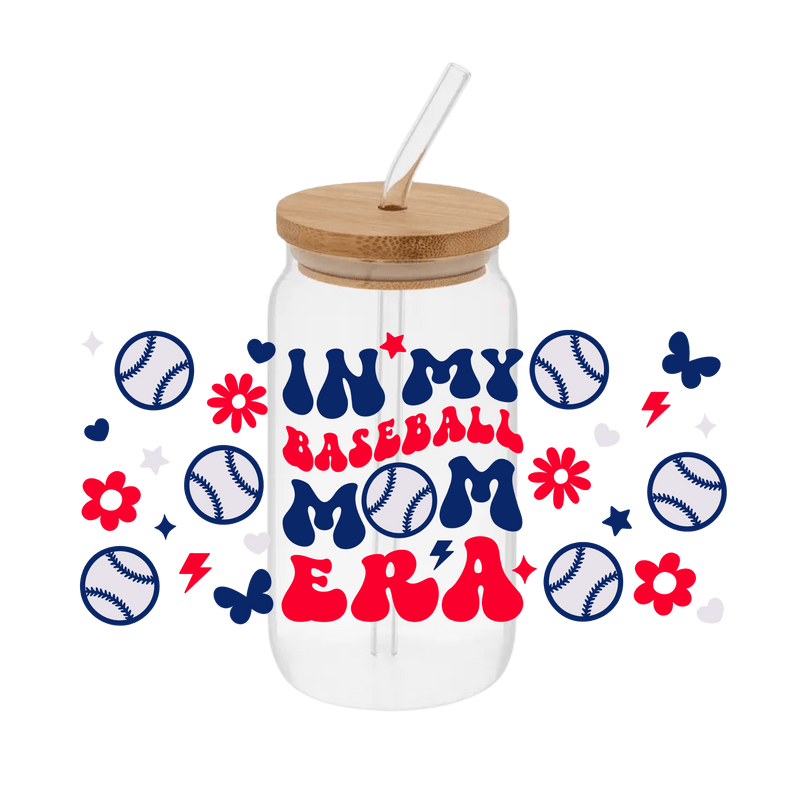 Baseball Mom Era – Printed Libby Wrap (9.5" x 4.3" UV DTF) - Vinyl Creation Supply