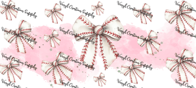 Baseball Bow – Printed Libby Wrap (9.5" x 4.3" UV DTF) - Vinyl Creation Supply