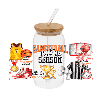 Basketball Wrap– Printed Libby Wrap (9.5" x 4.3" UV DTF) - Vinyl Creation Supply