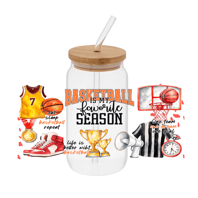 Basketball Wrap– Printed Libby Wrap (9.5" x 4.3" UV DTF) - Vinyl Creation Supply