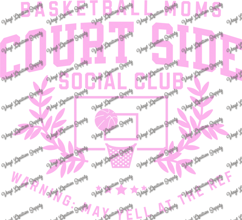 Basketball Mom Courtside Pink