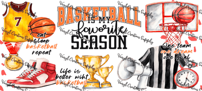 Basketball Wrap– Printed Libby Wrap (9.5" x 4.3" UV DTF) - Vinyl Creation Supply