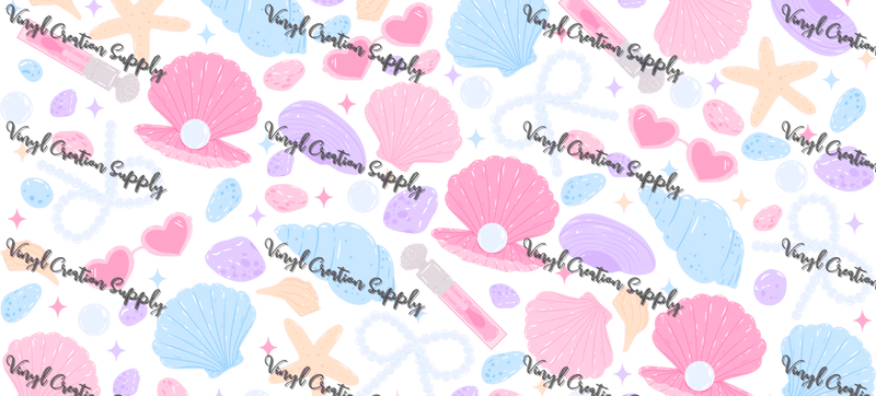 Beach Coquette – Printed Libby Wrap (9.5" x 4.3" UV DTF) - Vinyl Creation Supply