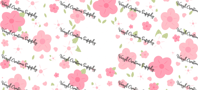 Best Mom Ever Floral – Printed Libby Wrap (9.5" x 4.3" UV DTF) - Vinyl Creation Supply