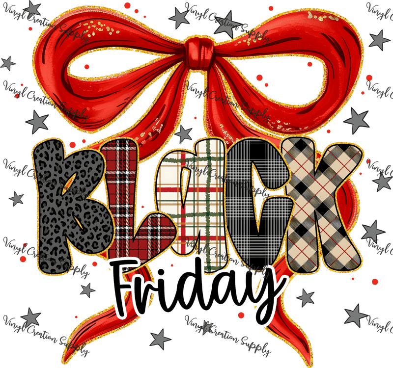 Black Friday Bow 1 - Vinyl Creation Supply