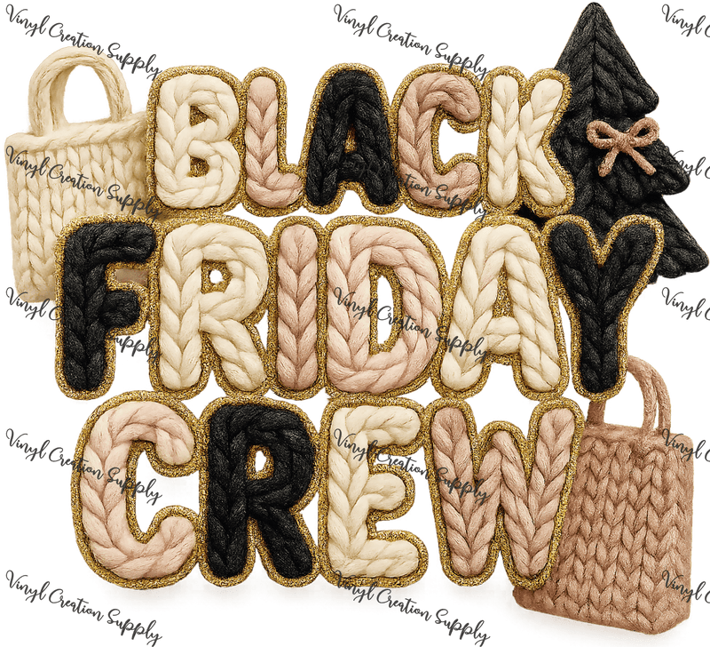 Black Friday Crew Crochet - Vinyl Creation Supply