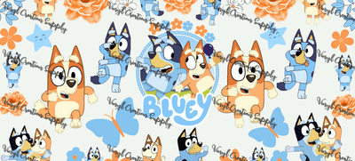 Bluey With Background – Printed Libby Wrap (9.5" x 4.3" UV DTF) - Vinyl Creation Supply