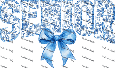 Blue Senior Floral - Vinyl Creation Supply