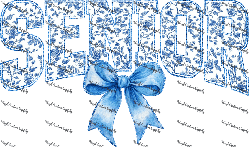 Blue Senior Floral - Vinyl Creation Supply