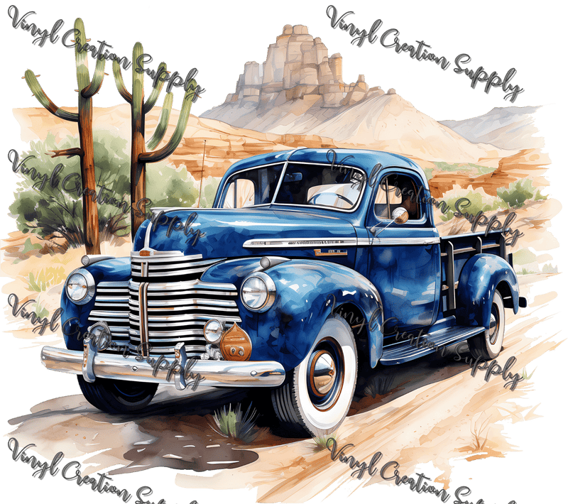 Blue Truck Desert - Vinyl Creation Supply