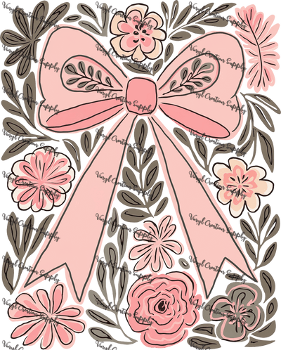 Boho Floral Bow - Vinyl Creation Supply