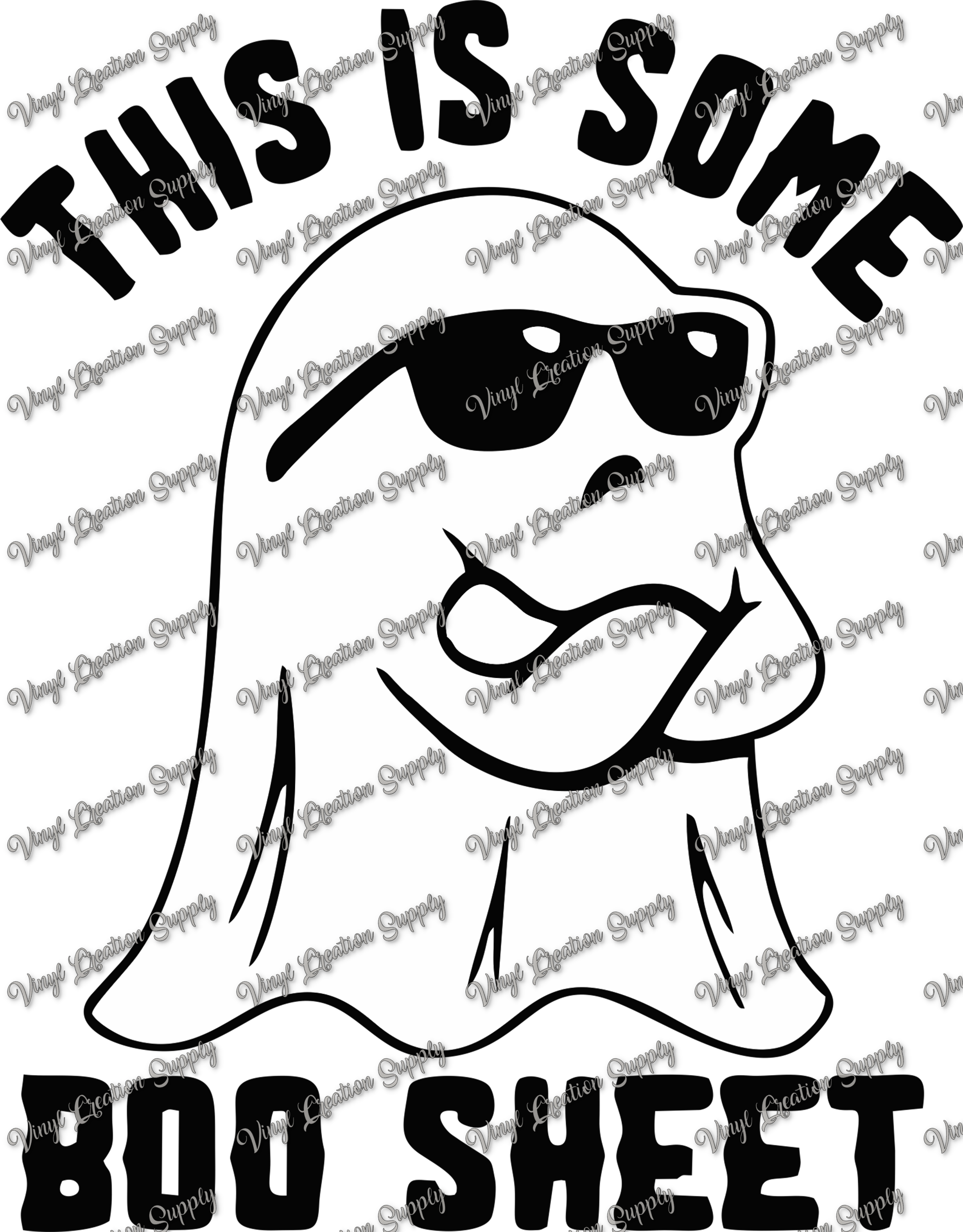 Boo Sheet Black Vinyl Creation Supply 4843