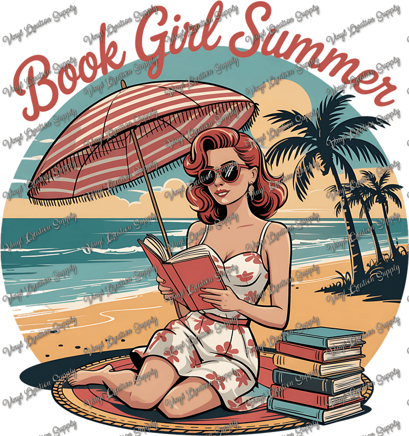 Book Girl Summer Retro - Vinyl Creation Supply