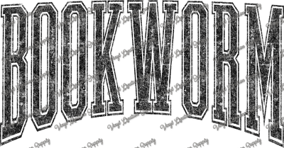 Bookworm Black Grunge - Vinyl Creation Supply