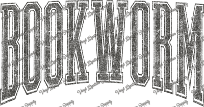 Bookworm Grey Grunge - Vinyl Creation Supply