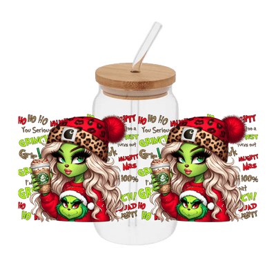 Boujee Greengirl Transparent– Printed Libby Wrap (9.5" x 4.3" UV DTF) - Vinyl Creation Supply