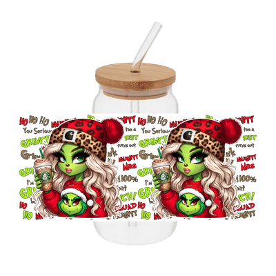 Boujee Greengirl White– Printed Libby Wrap (9.5" x 4.3" UV DTF) - Vinyl Creation Supply
