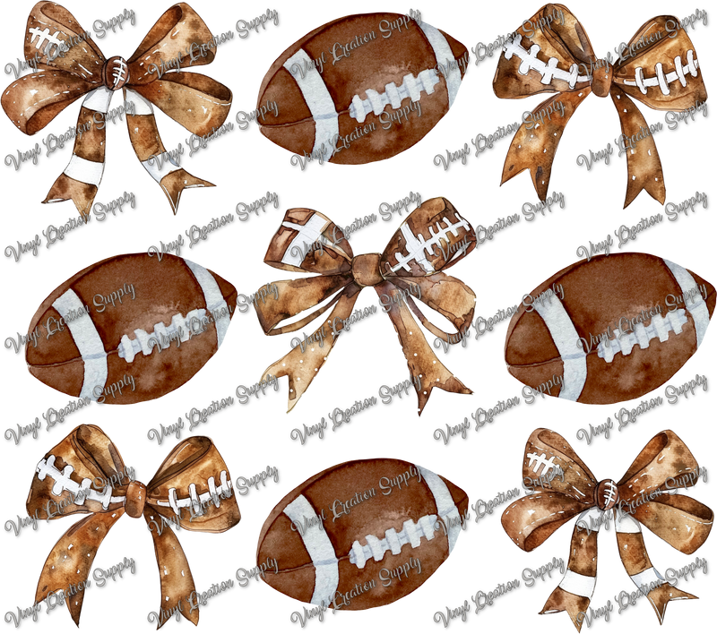 Brown Football Coquette Collage