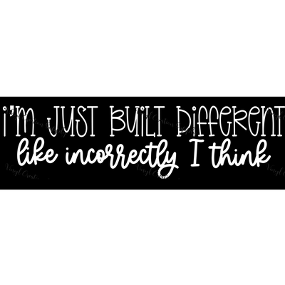 Built Different in White - Vinyl Creation Supply